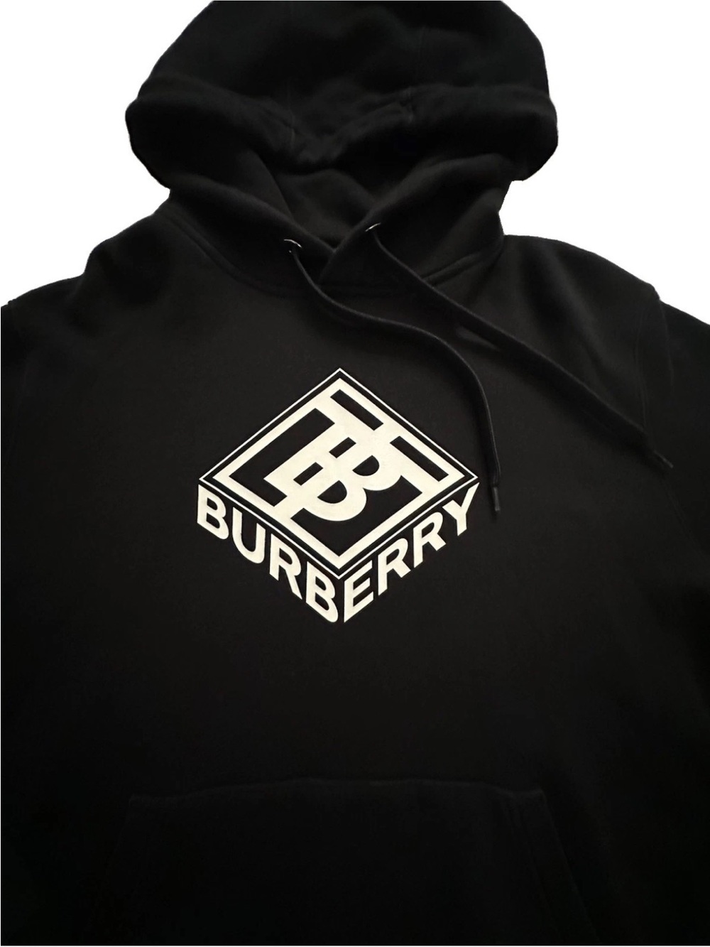 Burberry Black Hoodie with White 3D Logo